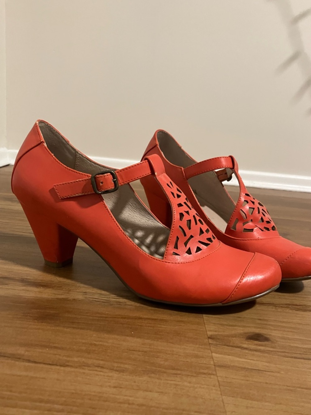 Chelsea Crew Coral Cutout Heels